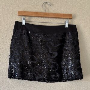 Black Label Sequin Mini Skirt